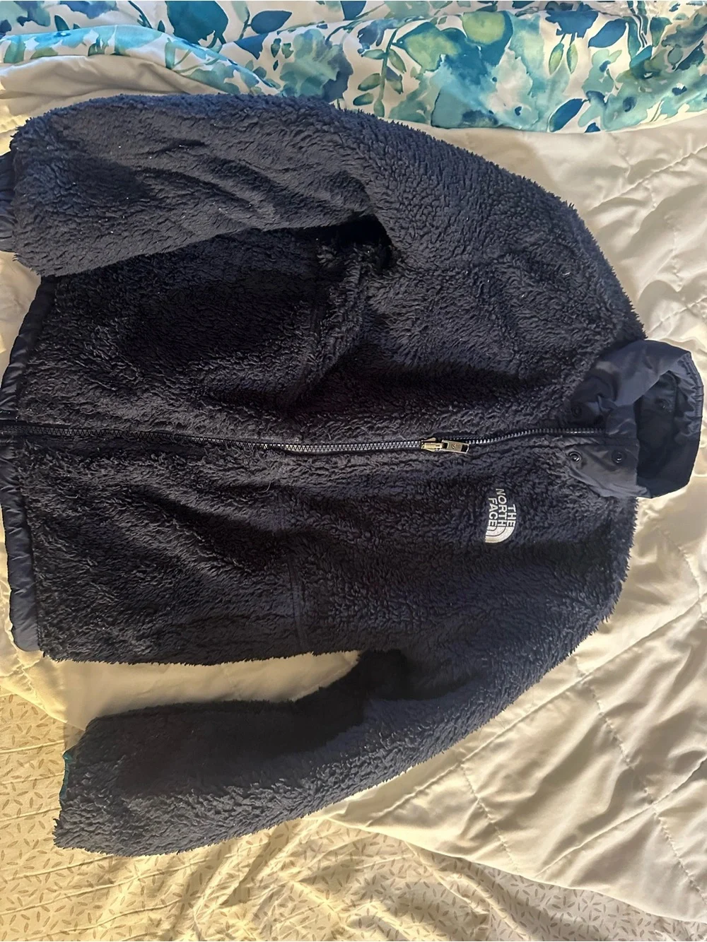 The North Face Kids Two-Tone Blue Puffy Reversible Jacket